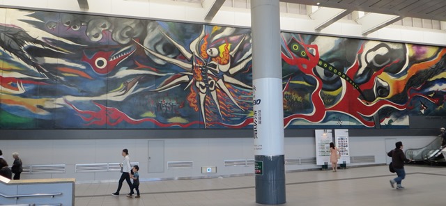 fresque de la gare de Shibuya